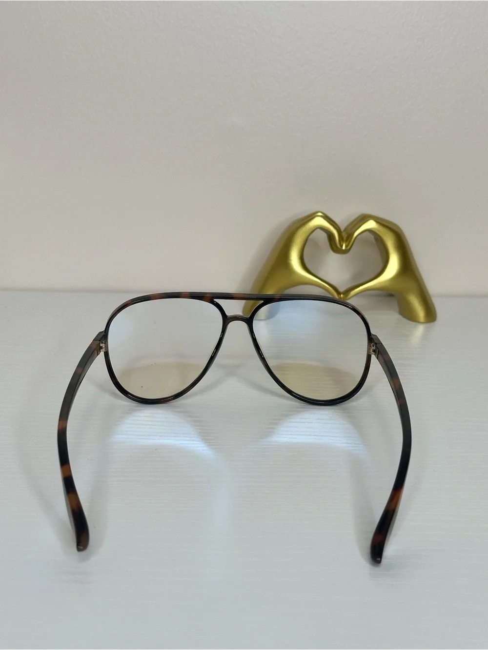 NEW House of Harlow Blue Light Aviator Glasses Tortoise +0.00